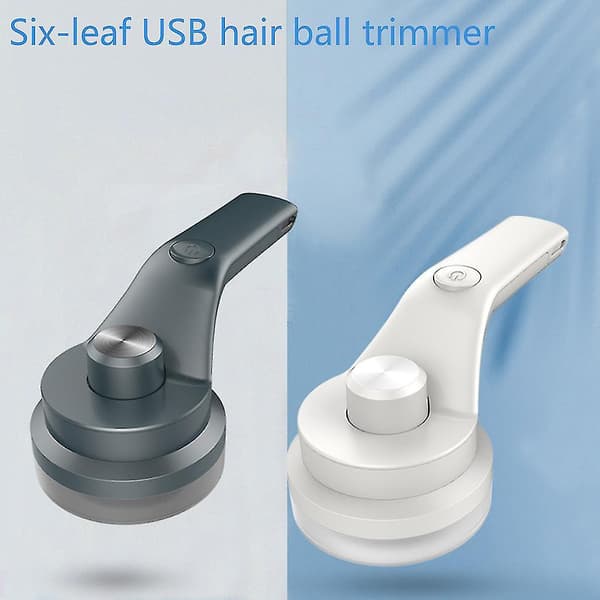 Højtydende rustfrit stål 6 blade USB hårboldtrimmer elektrisk kludfjerner（Grå）