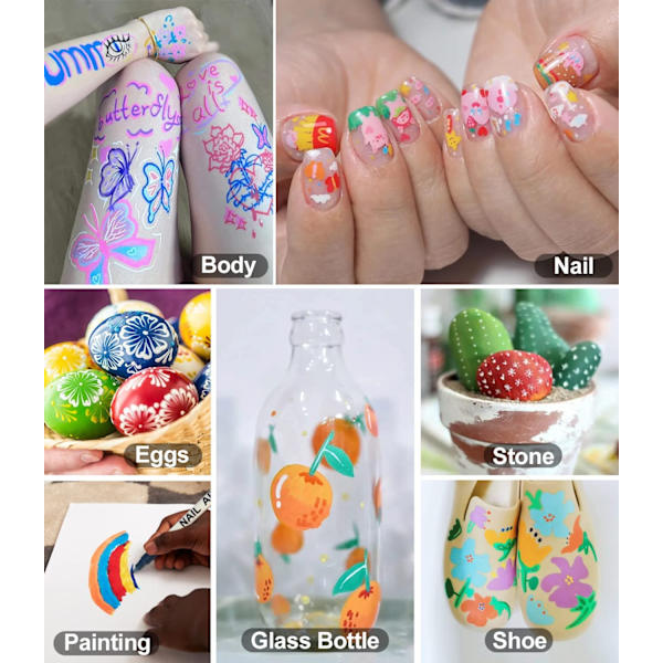 3D nagelkonstpenna polering ritning nagel prick graffiti prickpenna Flo