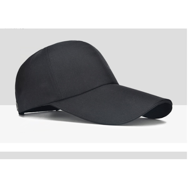 Sort og hvid sidejusterbar baseball cap golf hat motorcykel