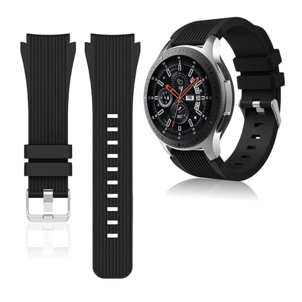 Silikonrem til Samsung Galaxy Watch 22 mm Sort