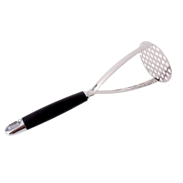 (Sort) Heavy Duty Professionel Manuel Kartoffelmoser Rustfrit Stål