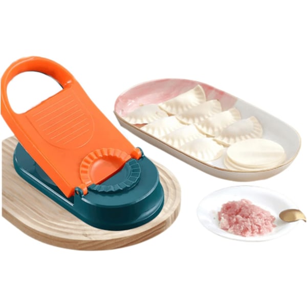 (Orange) Ravioli Maker Modell, 2 i 1 Dumpling Mold Maker, Tortilla Press Maker, Hand Held Dumpling Wrapper Mold, Ravioli Maker Gadget.