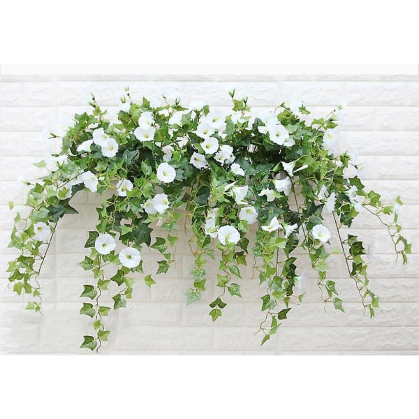 Kunstig Petunia i Rattan for Utendørs/Innendørs Bruk (white)