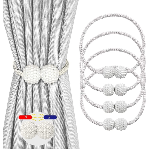 4 gardinklips, magnetiske gardinklips til stue, arbejdsværelse