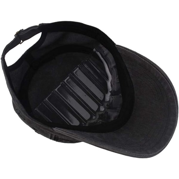 Vintage herrelue Justerbar militærlue Army Cadet Hat Bomull