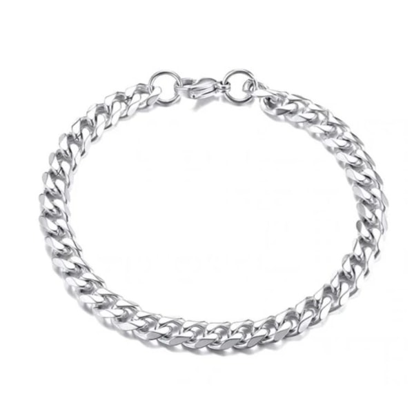 1PCS Link Armbånd Kæde Armbånd Sølv 7.5mm sølv