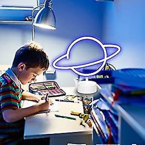Planet Light Neon Skilte Led Desk Decor Led Neon Skilte Natlys