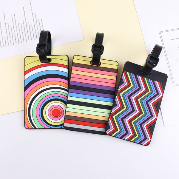 Bagasjelapper, 3 stk. PVC bagasjelapper, bagasjelapper, reisesett