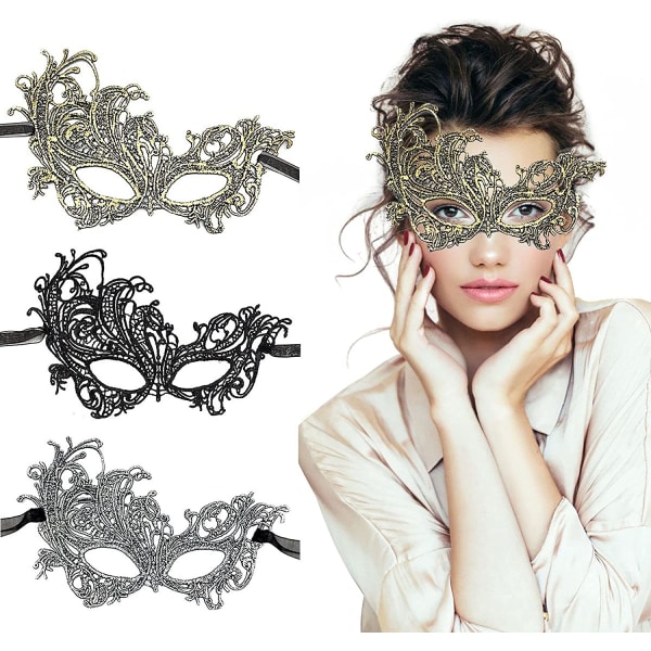 Maskerademaske - Venetiansk maske til kvinder Pretty Elegant Lady La