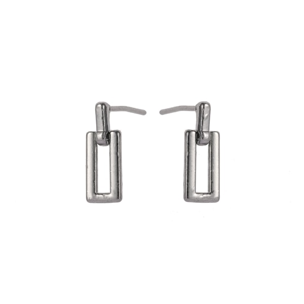 Silver small geometric earrings metallic wind earrings simpl