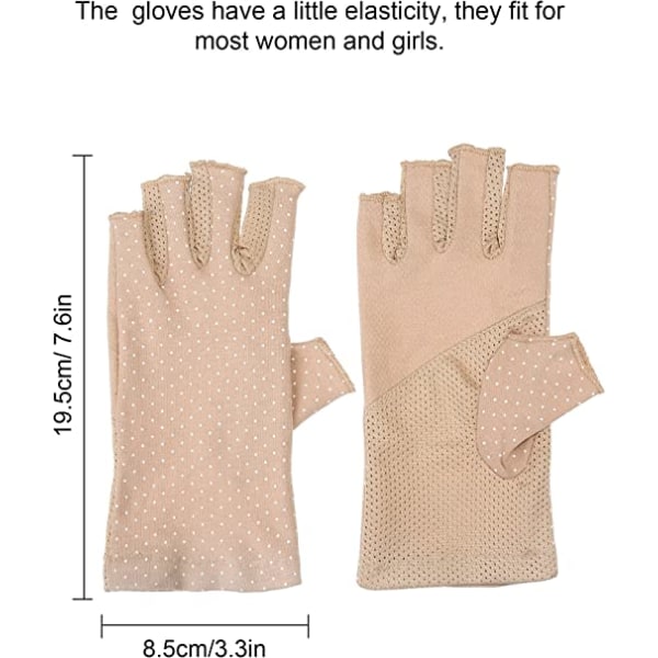 Fingerløse handsker Skridsikre UV-beskyttelse Kørehandsker Sommer O