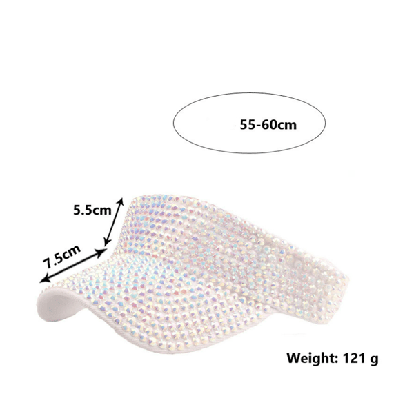 Hat kvinder sommer diamant-besat tom top hat sol hat net r