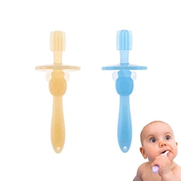 2 kpl/pakkaus baby toddler hampaat, pehmeät harjakset, 360 harjoitushammas
