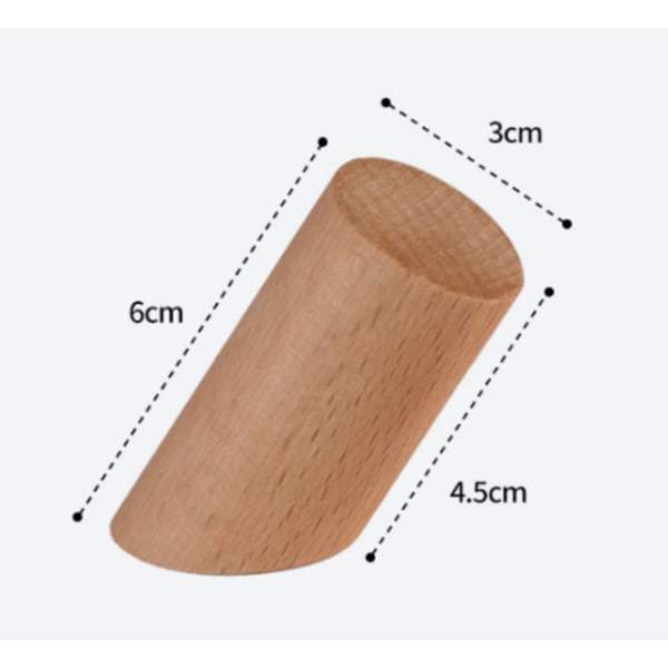 TDDL 6-pack Träväggkrok Cylindrisk Träkrok 6