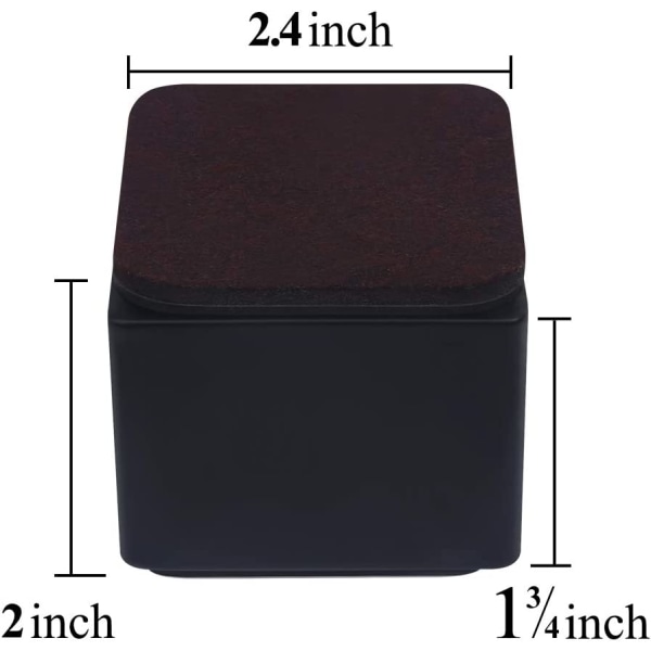 Hiiliteräksiset huonekalukorot 5 cm halkaisija 6,4 cm korkeus sohvalle