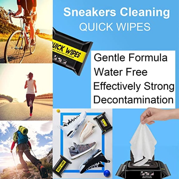3 STK Quick Sneaker Shoe Cleaning Wipes Rask og enkel Sterk Det