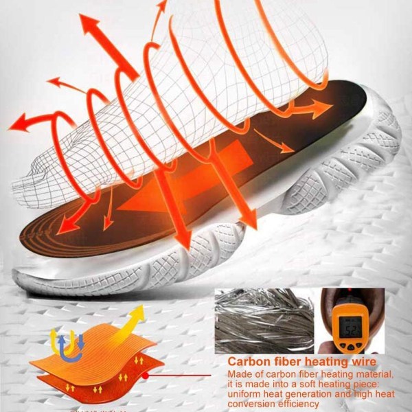 USB-oppvarmede skoinnlegg Elektrisk fotvarmepute Feet Warme