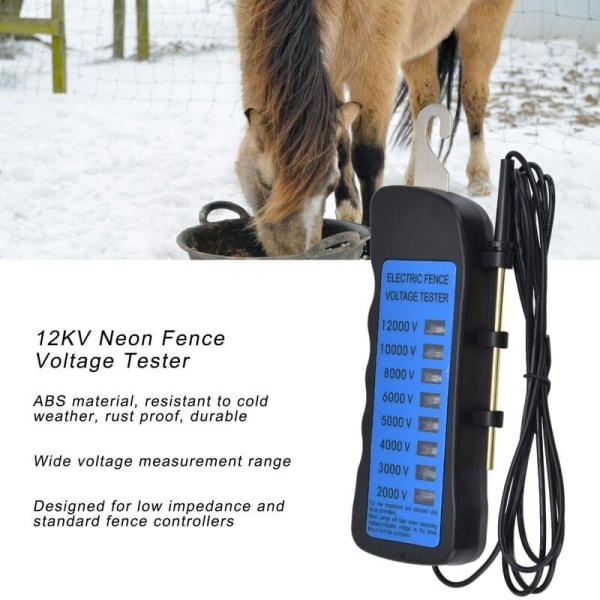 (12KV, 8 Neon Indikatorer) Farm Electric Hegn Spænding Tester, Far