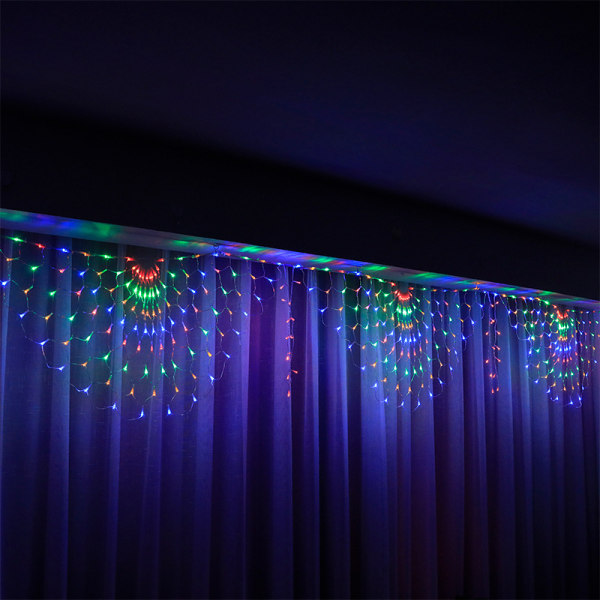 LED light string peacock net light 110v fishing net light Christ