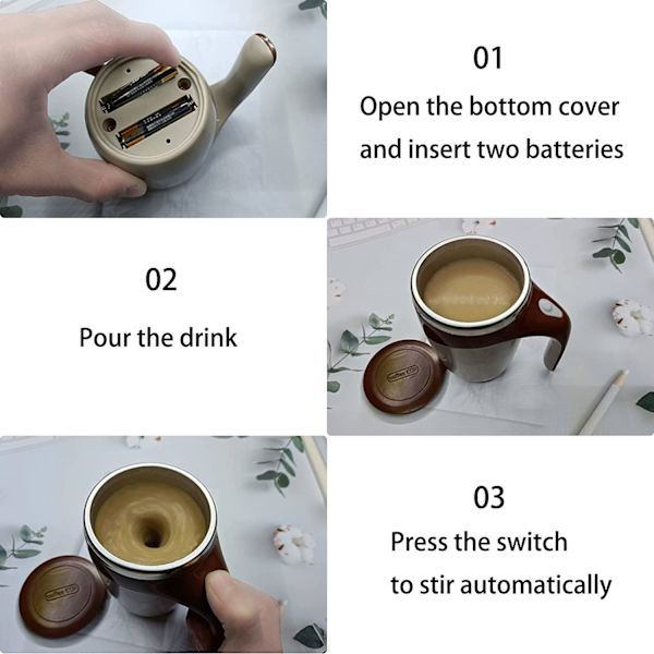 Kaffe Automatisk Magnetisk Rörkopp, Roterande Hemma Utanför