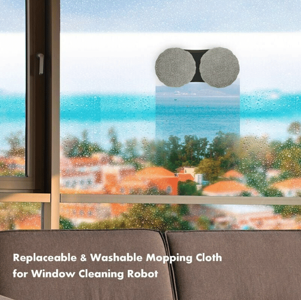 6 stk Vaskbare Moppkluter Erstatning for HOBOT 168/188 Vinduerensende Robot Mikrofiber Moppputer Gjenbrukbare Tilbehør, Mod