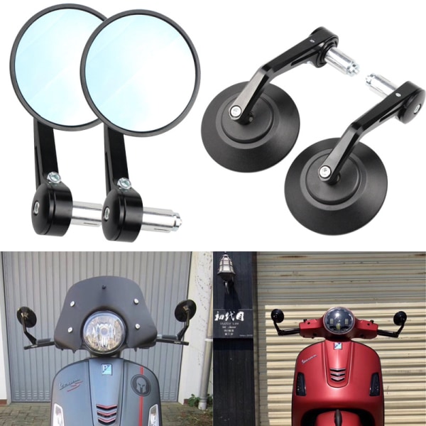 1 par homologerede motorcykelhåndtagsspejle 7/8\" 22mm Si