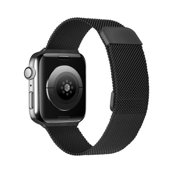 Sort - 1 stykke metalrem, kompatibel med Apple Watch 38mm 40m