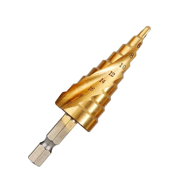 Step Drill Bit 4 to 20 mm, HSS Conical Drill Bit for Metal, Wood, Plastic