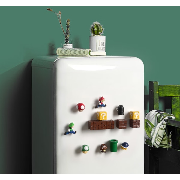 15 stk kjøleskapsmagneter, søte 3D kjøleskapsmagneter med tegneseriedyr