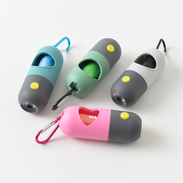 4 nye kæledyr skraldespand LED hundeplukkepose piller piller skrald