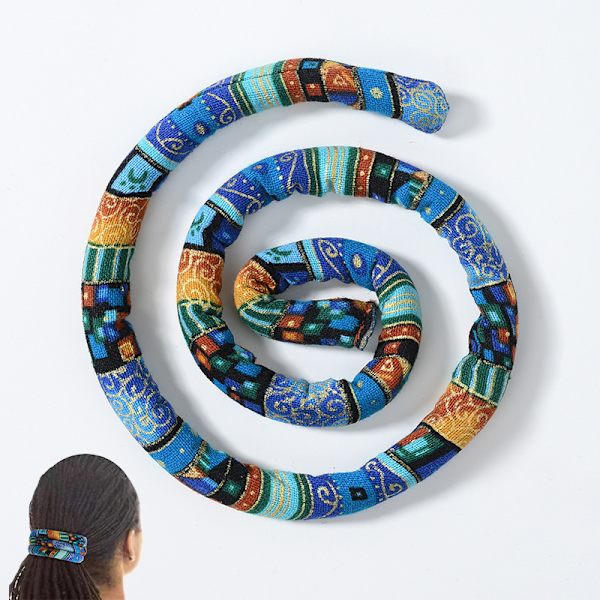 Ett stykke (blå pinne, ca. 66 cm lang) Spiral Lock hårstrik Drea