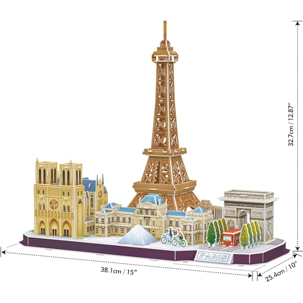 World Brands Paris, Palapelit aikuisille ja lapsille, Koottavat mallit, 3D-palapelit, Hauskat lahjat, Kulttuuri, Matkustaminen kotoa (Pariisi)