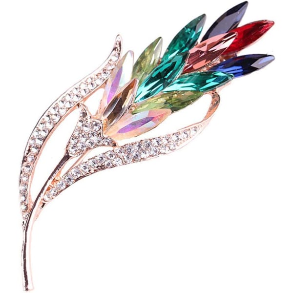 Crystal Rose Flower Fancy brosje smykker for kvinner Klær Broo