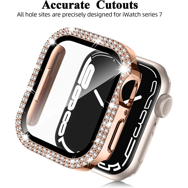 Bling etui kompatibelt for Apple Watch Series 6 5 4 se 40mm med
