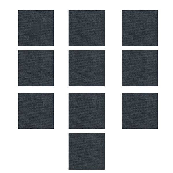 Teppefliser 30 x 30 cm Selvklebende Teppefliser Sklisikre Gjenbrukbare Teppeflater (10 stk) Dark Gray