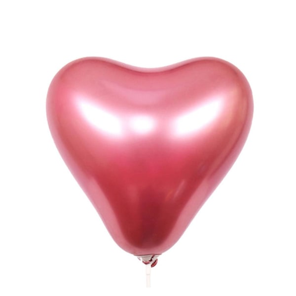 50 stk Hjerteballonger Lateksfolie Metall Kjærlighetsballonger Dekorativ Ba