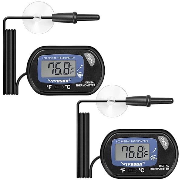 2-pack LCD digital akvarie termometer fisk tank vatten terrarium