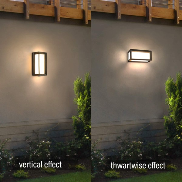 Lightess Vägglampa 18W Utomhus Modern LED Vattentät IP65 Aluminium