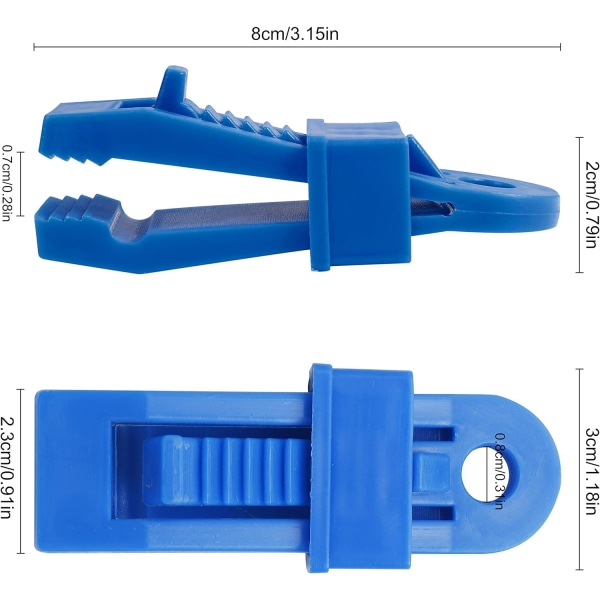 (Flerfärgad) 12 st Multifunktionella Tältklämmor Plast Tältklämmor