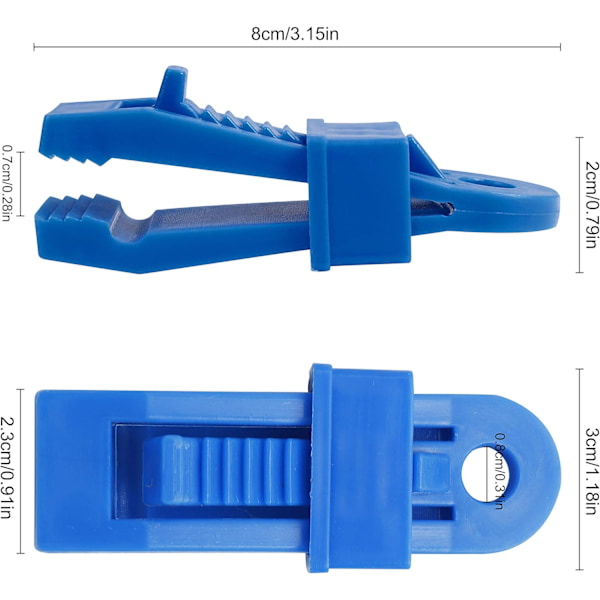 (Multicolor) 12 stk. Multifunktionelle teltklemmer i plast
