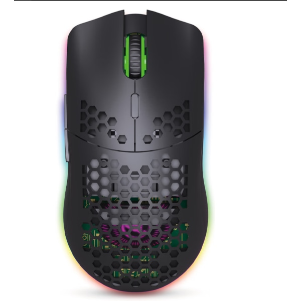 Trådløs mus, RGB lysende musehull makro programmeringsspill