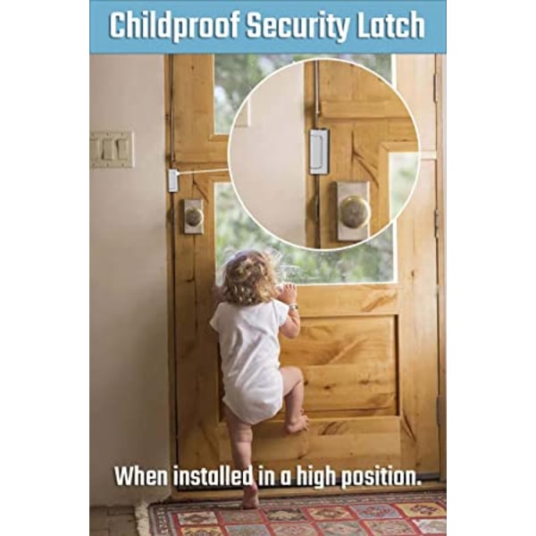 3PACK Hemsäkerhetsdörr förstärkningslås Barnsäkert, Add High