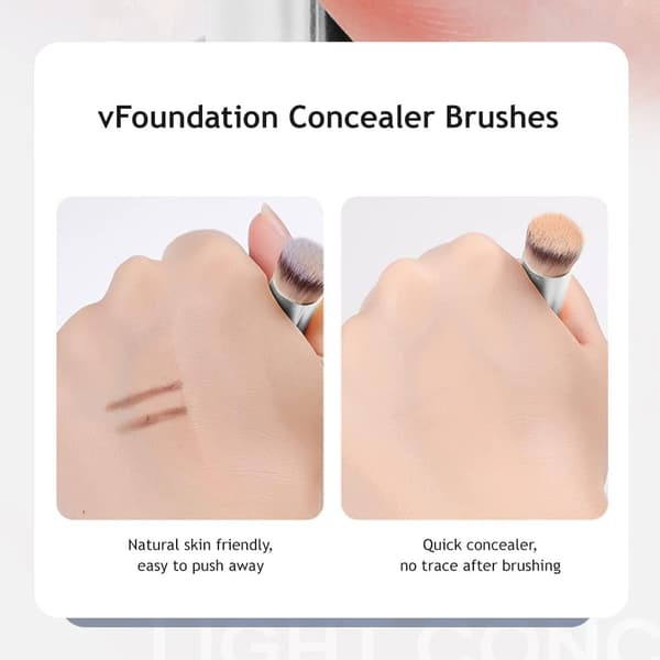 Øjenconcealerbørste, Foundationbørste, 3 stykker makeupbørster, C