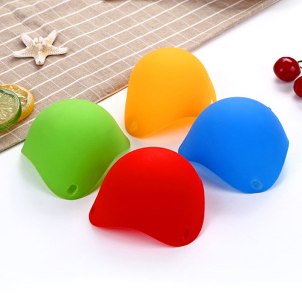 4-delt silikon eggkoker, eggdamper, eggbeholder, kitc