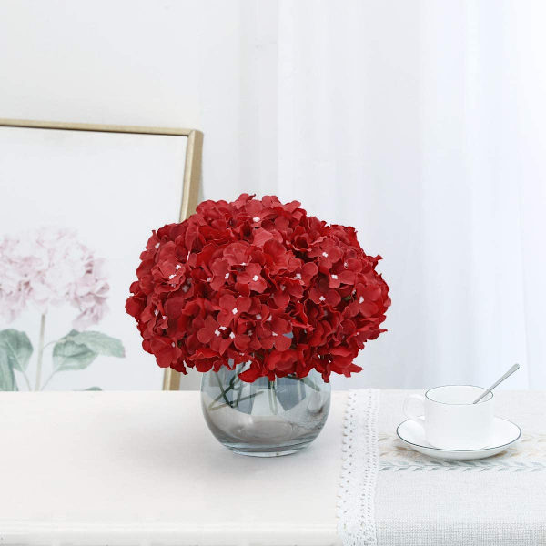 10 st, Konstgjorda Hortensia, Falska Hortensia Blomhuvud med S