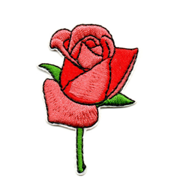Sett med 9 blomster, pene broderte lapper til å stryke på og sy f