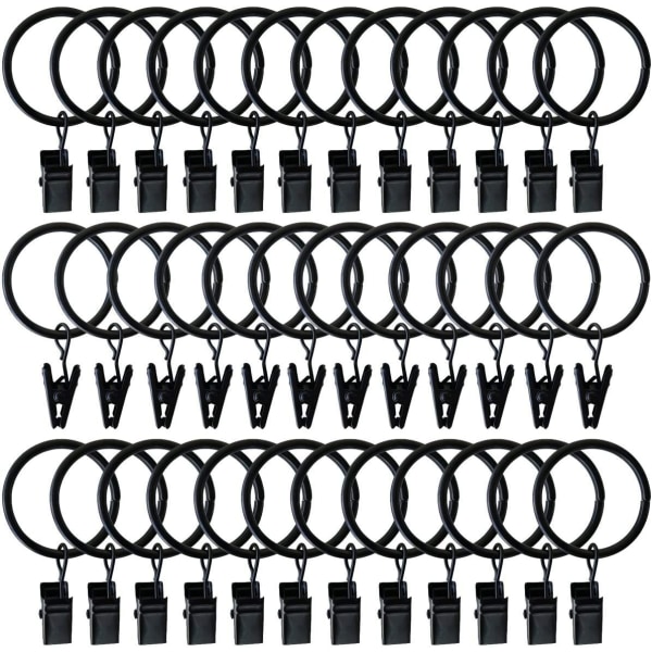 40 Pcs Curtain Hooks Shower Rings Decorative Shower Curtain Hook