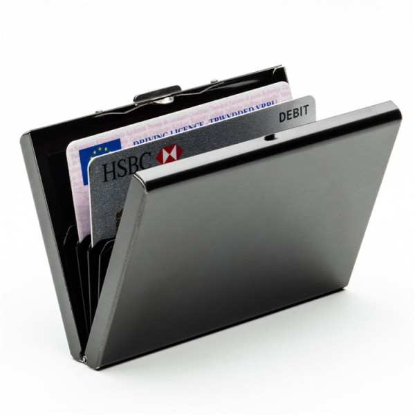 Smal RFID-kreditkortsskyddsplånbok, blockidentitetstjuvar,