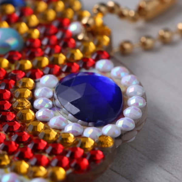 Femdelt DIY diamantmaleri nøkkelring vann diamantmaling