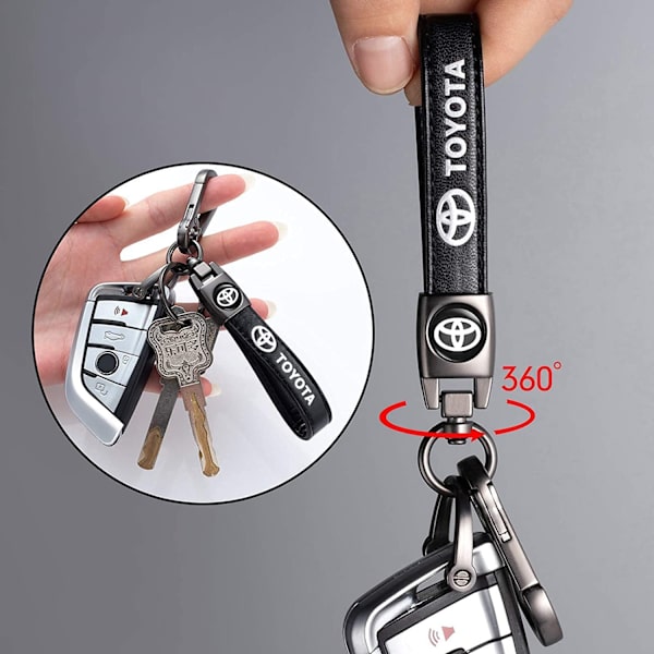 Læder Bilnøgle Fob Bilnøglering med Logo, Tilbehør/Udskiftning til